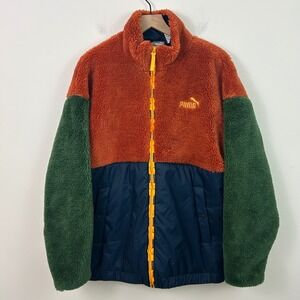 Puma Sherpa Hybrid Outdoor Jacket Warm Chestnut Mens Size XL